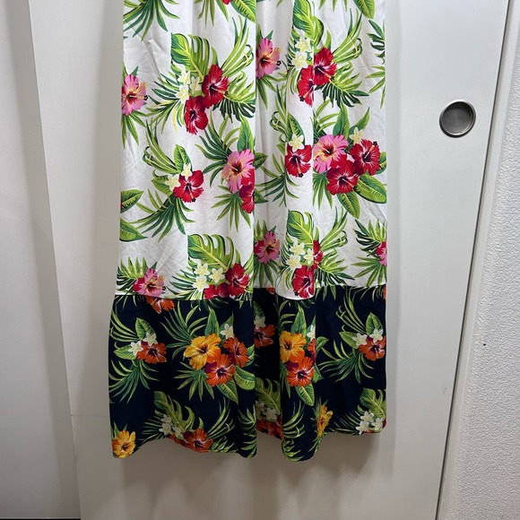 The Moon Retro 70's Boho Tropical Vacation Hawaiian Pearl Button Up Maxi Dress S - Picture 11 of 16